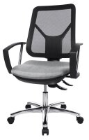 Topstar Bürostuhl Ergo Steel Net Stoff grau, Gestell...