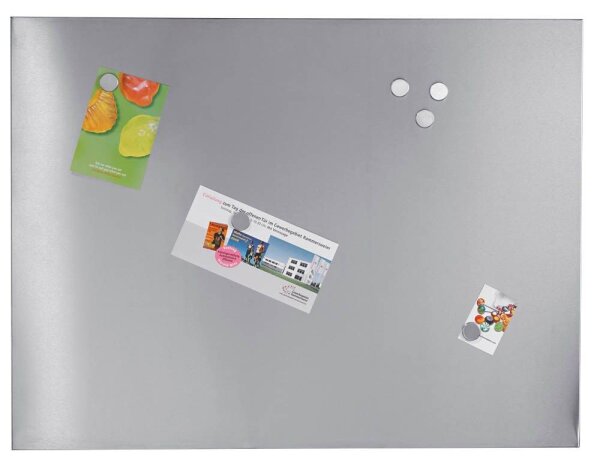 Zeller Magnettafel 60,0 x 80,0 cm silber