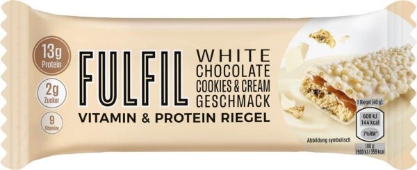 FULFIL White Chocolate Cookies & Cream Proteinriegel 40,0 g, 1 St.