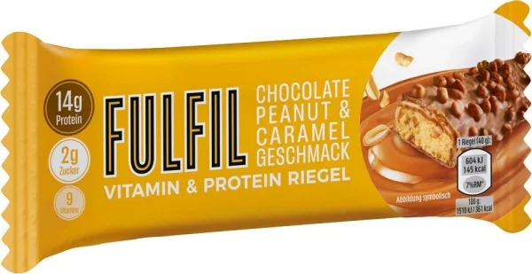 FULFIL Chocolate Peanut & Caramel Proteinriegel 40,0...