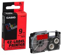 CASIO Schriftband XR-9RD XR-9RD1-W-DJ, 9 mm, schwarz auf...