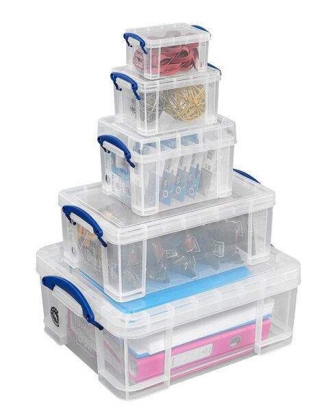 Really Useful Box Aufbewahrungsboxen-Set transparent, 1 Set