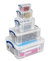 Really Useful Box Aufbewahrungsboxen-Set transparent, 1 Set
