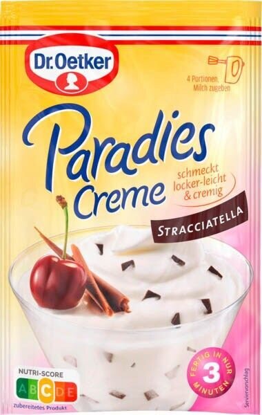 Dr. Oetker Paradies Creme Stracciatella 66,0 g, 1 St.