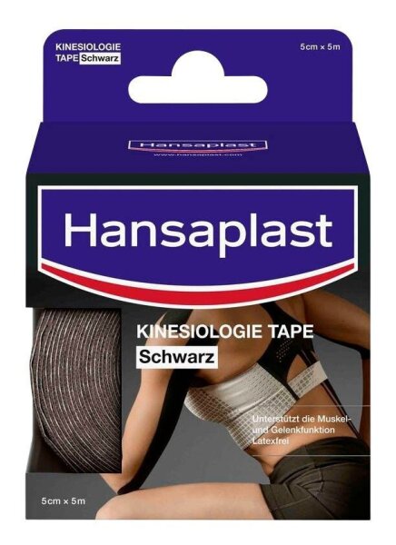 Hansaplast Tape KINESIOLOGIE 48394 schwarz 5,0 cm x 5,0 m, 1 St.