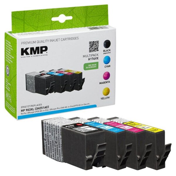KMP H176VX  schwarz, cyan, magenta, gelb Druckerpatronen kompatibel zu HP 903XL