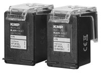 KMP H75D schwarz Druckerpatronen kompatibel zu HP 301XL (CH563EE), 2er-Set