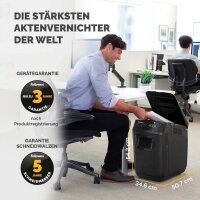 Fellowes AutoMax 150C Aktenvernichter mit Partikelschnitt P-4, 4 x 38 mm, bis 150 Blatt, schwarz