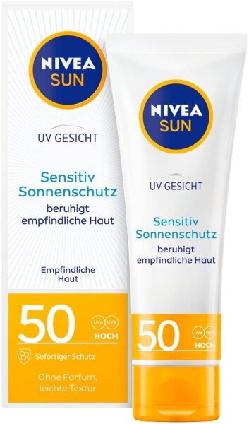 NIVEA SUN UV GESICHT Sensitiv Sonnenschutz Sonnencreme 50,0 ml