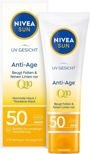 NIVEA SUN UV GESICHT Anti-Age Q10 Sonnencreme 50,0 ml