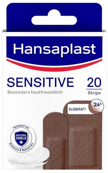 Hansaplast Pflaster SENSITIVE 48498 dunkelbraun, 20 St.
