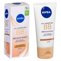 NIVEA BB MITTEL BIS DUNKEL 5IN1 24h FEUCHTIGKEIT LSF 15...
