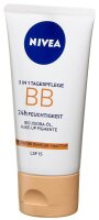 NIVEA BB MITTEL BIS DUNKEL 5IN1 24h FEUCHTIGKEIT LSF 15 Gesichtscreme 50,0 ml