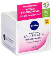 NIVEA 24h FEUCHTIGKEIT LFS 30 REICHHALTIGE Gesichtscreme 50,0 ml