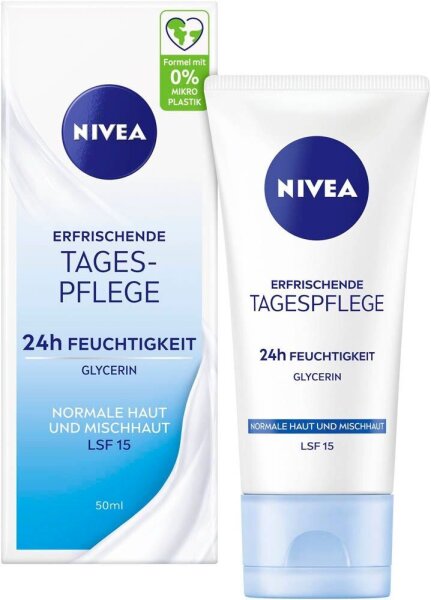 NIVEA 24h FEUCHTIGKEIT LFS 15 ERFRISCHENDE Gesichtscreme 50,0 ml