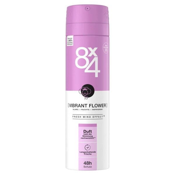 8x4 VIBRANT FLOWER Deo-Spray 150,0 ml
