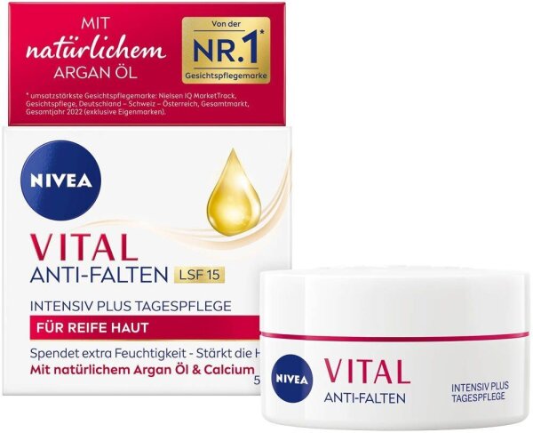 NIVEA VITAL ANTI-FALTEN INTENSIV PLUS LSF 15 Gesichtscreme 50,0 ml