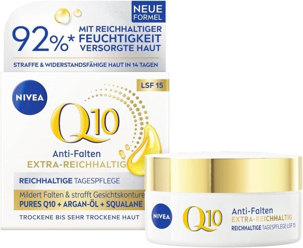 NIVEA Q10 Anti-Falten EXTRA-REICHHALTIG LSF 15 Gesichtscreme 50,0 ml