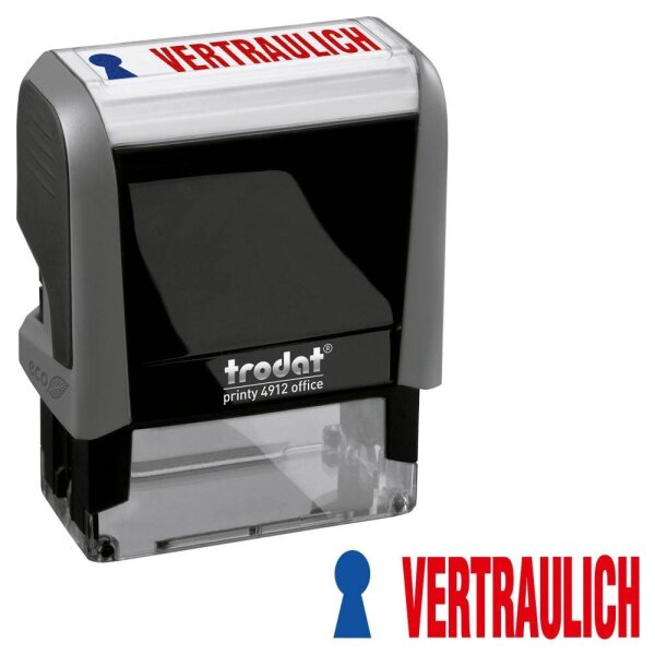 "trodat Textstempel ""Vertraulich"" printy 4912 office selbstfärbend blau, rot o