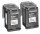 dots  schwarz Druckerpatronen kompatibel zu HP 301XL (D8J45AE), 2er-Set