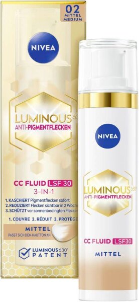 NIVEA LUMINOUS630® 3in1 MITTEL Gesichtsfluid 40,0 ml