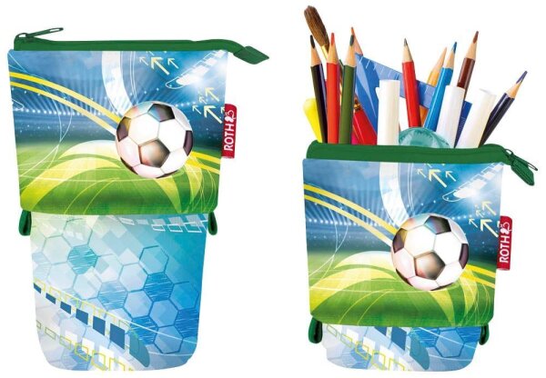 ROTH Schlampermäppchen Fußball Motiv, 13,5 x 6,0 cm