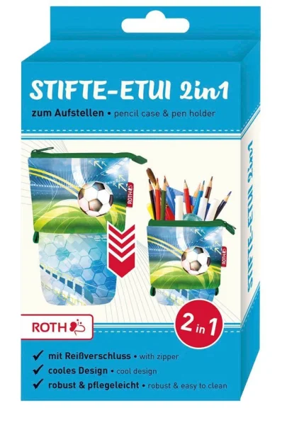 ROTH Schlampermäppchen Fußball Motiv, 13,5 x...