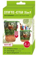 ROTH Schlampermäppchen T-Rex Welt Motiv, 13,5 x 6,0 cm