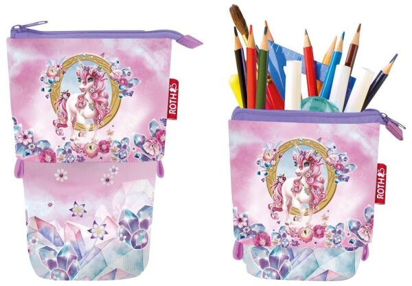 ROTH Schlampermäppchen Einhorn Beauty Motiv, 13,5 x 6,0 cm
