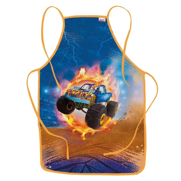 ROTH Jungen Kinder Malschürze Monstertruck Fire blau...