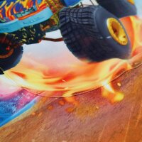 ROTH Jungen Kinder Malschürze Monstertruck Fire blau Einheitsgröße 1 St.