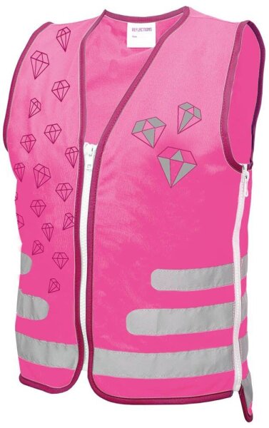 ROTH Mädchen Kinder-Warnweste Diamant pink Einheitsgröße