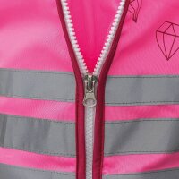 ROTH Mädchen Kinder-Warnweste Diamant pink Einheitsgröße