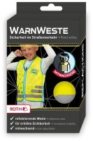 ROTH Jungen Kinder-Warnweste Roar neongelb Einheitsgröße