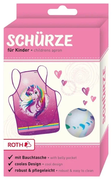 ROTH Mädchen Kinder Malschürze Einhornportrait...