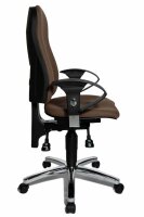Topstar Bürostuhl Sitness® 10, SI59U G08 Stoff braun, Gestell chrom