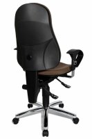 Topstar Bürostuhl Sitness® 10, SI59U G08 Stoff braun, Gestell chrom