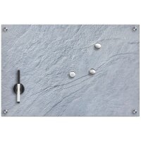 Zeller Glas-Magnettafel 60,0 x 40,0 cm Schiefer grau