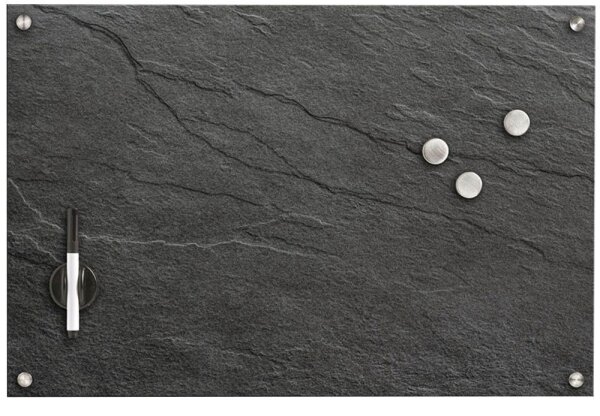 Zeller Glas-Magnettafel 60,0 x 40,0 cm Schiefer anthrazit