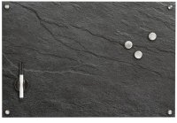 Zeller Glas-Magnettafel 60,0 x 40,0 cm Schiefer anthrazit
