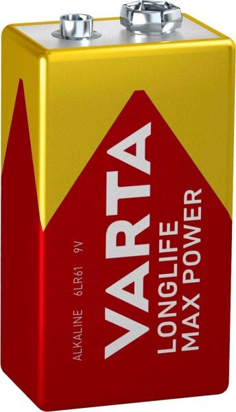 VARTA Batterie LONGLIFE Max Power Alkali-Mangan E-Block 9,0 V, 1 St.