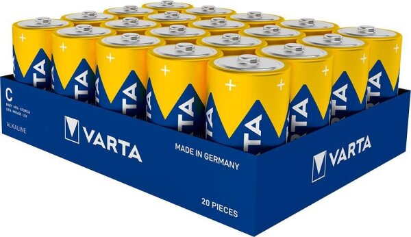 VARTA Batterien LONGLIFE Power Alkali-Mangan Baby C 1,5 V, 20 St.