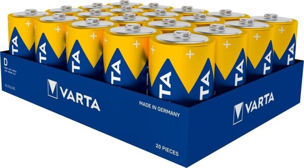 VARTA Batterien LONGLIFE Power Alkali-Mangan Mono D 1,5 V, 20 St.