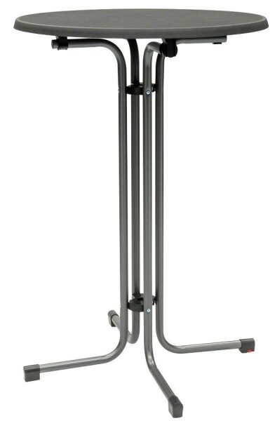 MFG Freizeitmöbel Stehtisch rund Spanplatte anthrazit, schiefer 80,0 x 80,0 x 110,0 cm, 1 St.