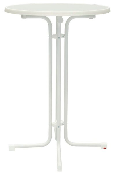 MFG Freizeitmöbel Stehtisch rund Spanplatte weiß 80,0 x 80,0 x 110,0 cm, 1 St.