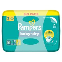 Pampers® Windeln baby-dry™ BIG PACK  Größe Gr.2 (4-8 kg) für Neugeborene, 88 St.