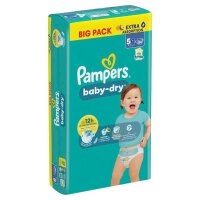 Pampers® Windeln baby-dry™ BIG PACK  Größe Gr.5+ (12-17 kg) für Babys und Kleink