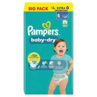 Pampers® Windeln baby-dry™ BIG PACK  Größe Gr.5+ (12-17 kg) für Babys und Kleink