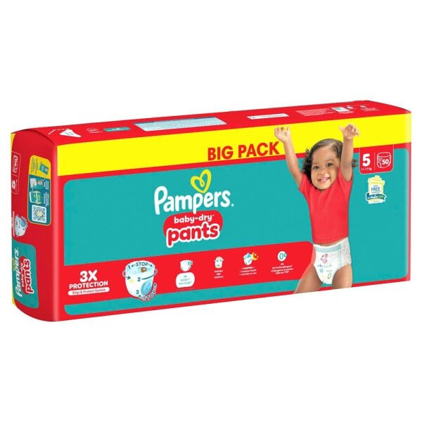 Pampers® Windeln baby-dry™ BIG PACK  Größe Gr.5 (11-17 kg) für Babys und Kleinki