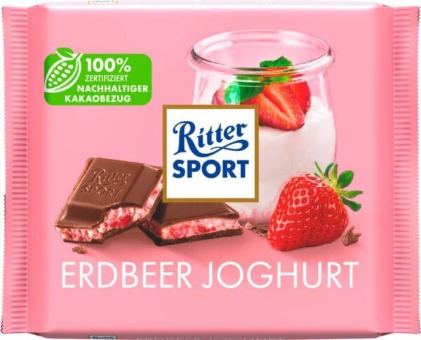 Ritter SPORT Erdbeer Joghurt Schokolade 100,0 g